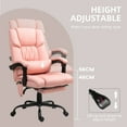 thumbnail image 4 of Vinsetto Chaise de Bureau de Massage par Vibration à 6 Points avec Repose-Pieds Télécommande Rose, 4 of 10