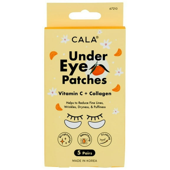 Cala Under Eye Patches – Vitamin C   Collagen (5 Pairs) | Brightening  Firming Eye Treatment