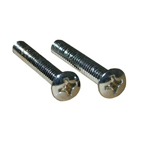 

Larsen Supply Co. Inc. 2 Pack Chrome Bathtub Overflow Face Plate Screw Oval Head Carded