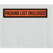 Sales4Less Packing List Envelopes 4.5"x5.5" Pouches Invoice Enclosed Adhesive Bags Pack of 100, Clear PL_100PK