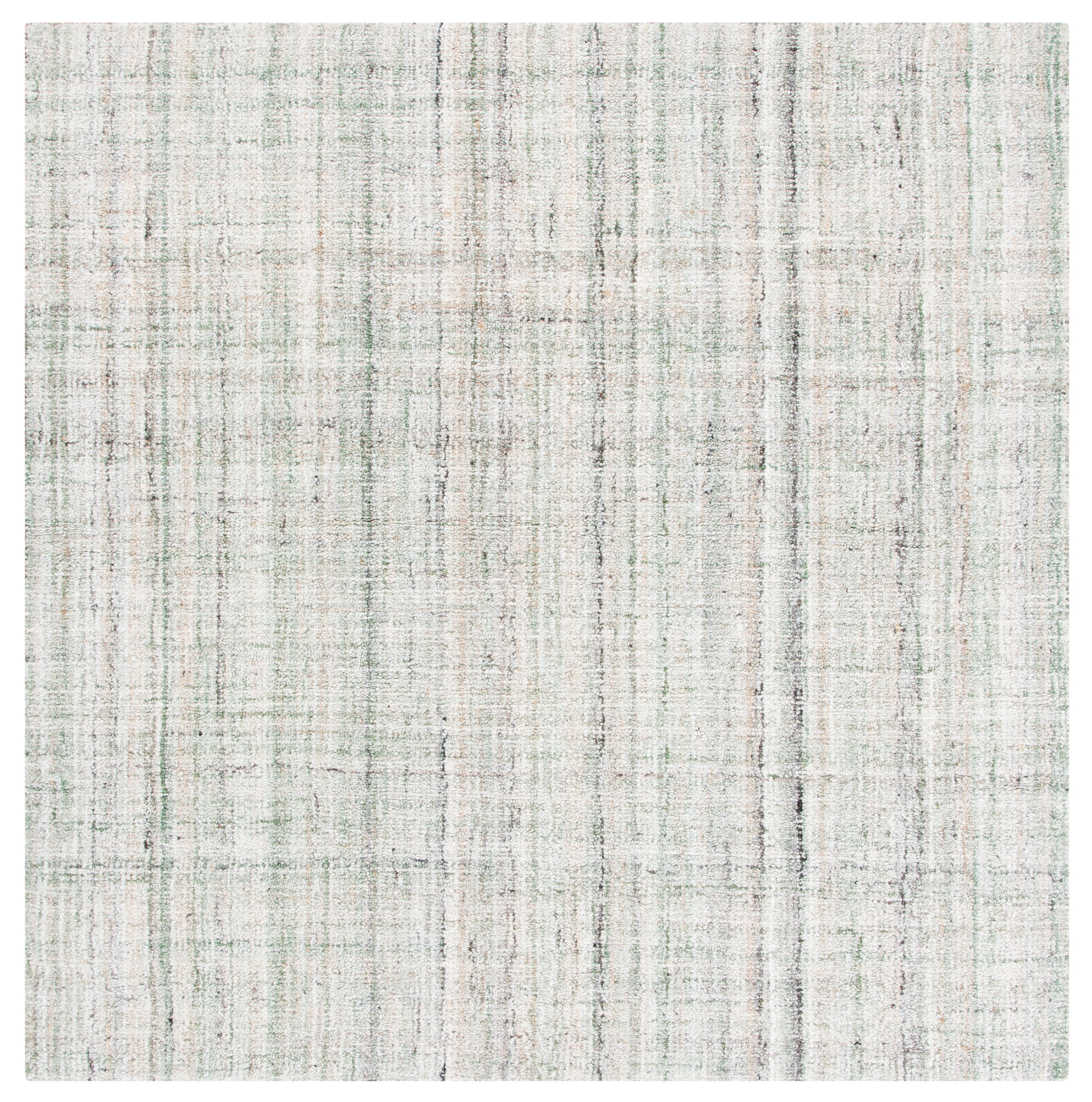 SAFAVIEH Abstract Jerrald Striped Area Rug, Green/Sage, 6' x 6' Square