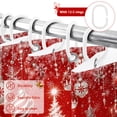 thumbnail image 6 of Bedliving Christmas Shower Curtain for Bathroom, Red White Xmas Trees Ball Ornaments Snowflakes, Waterproof Fabric, 12 Hooks, 72"x72", 6 of 9