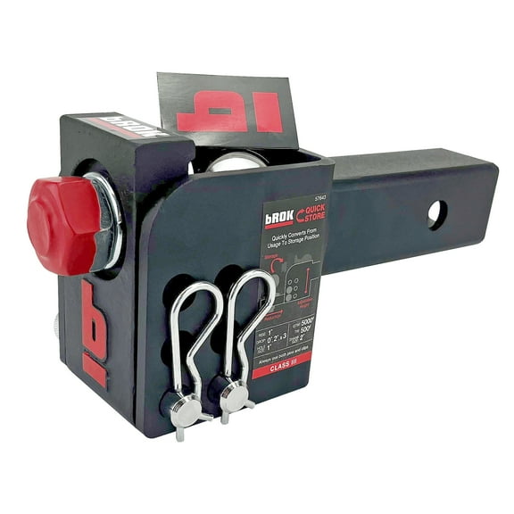 bROK 2" receiver Flip Mount Adjustable Ball Mount with Hitch Ball