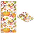thumbnail image 6 of Coolnut 3 PCS Towel Thanksgiving Pumpkin Cotton Bath Towel Set (1 Bath Towel, 1 Hand Towel, 1 Washcloth) for Bathroom, Super Soft and Quick Dry Towels, 6 of 6