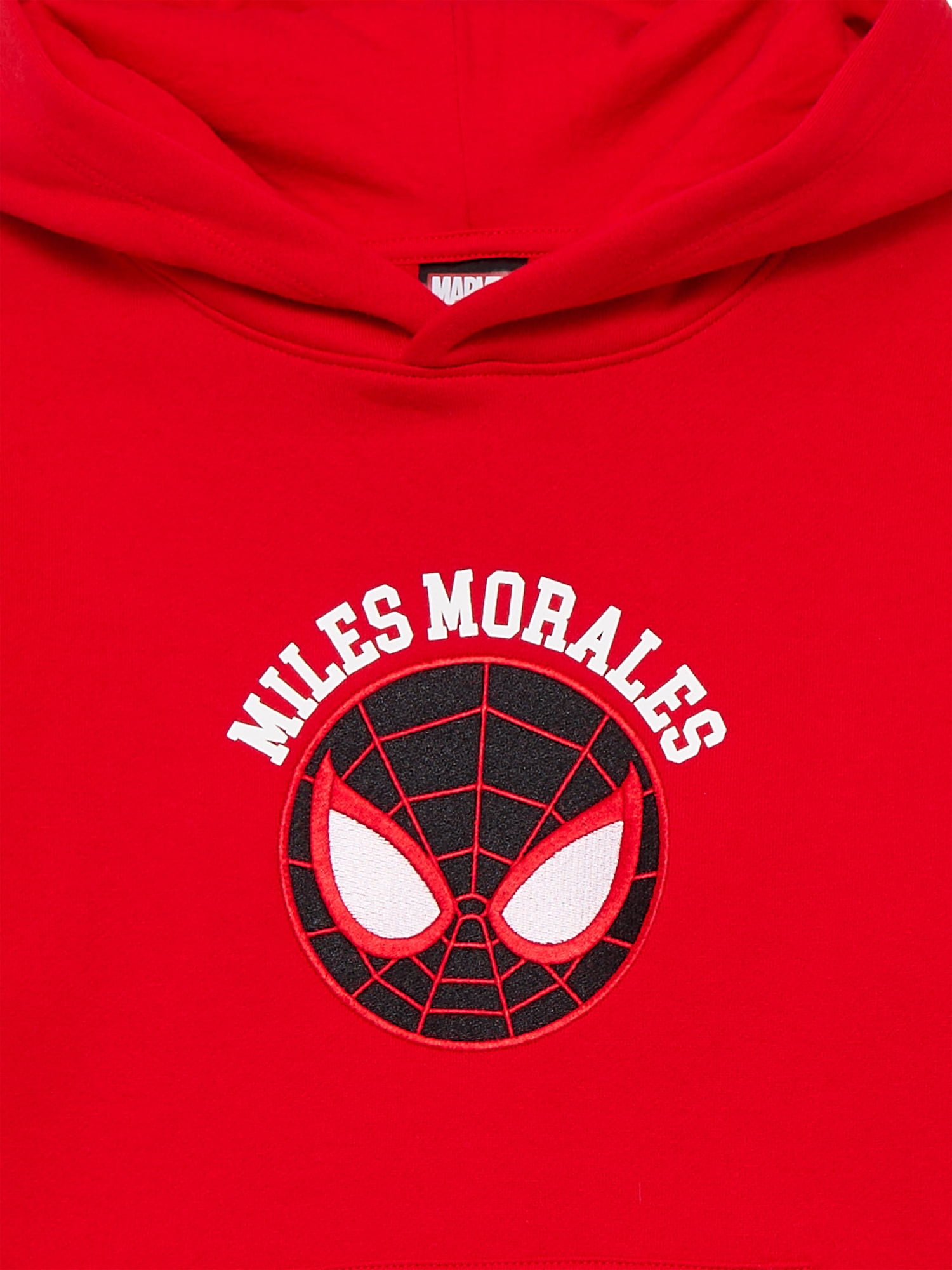 Spider-Man Little and Big Boys Neighborhood Miles Graphic Hoodie with Embroidery, Sizes 4-18