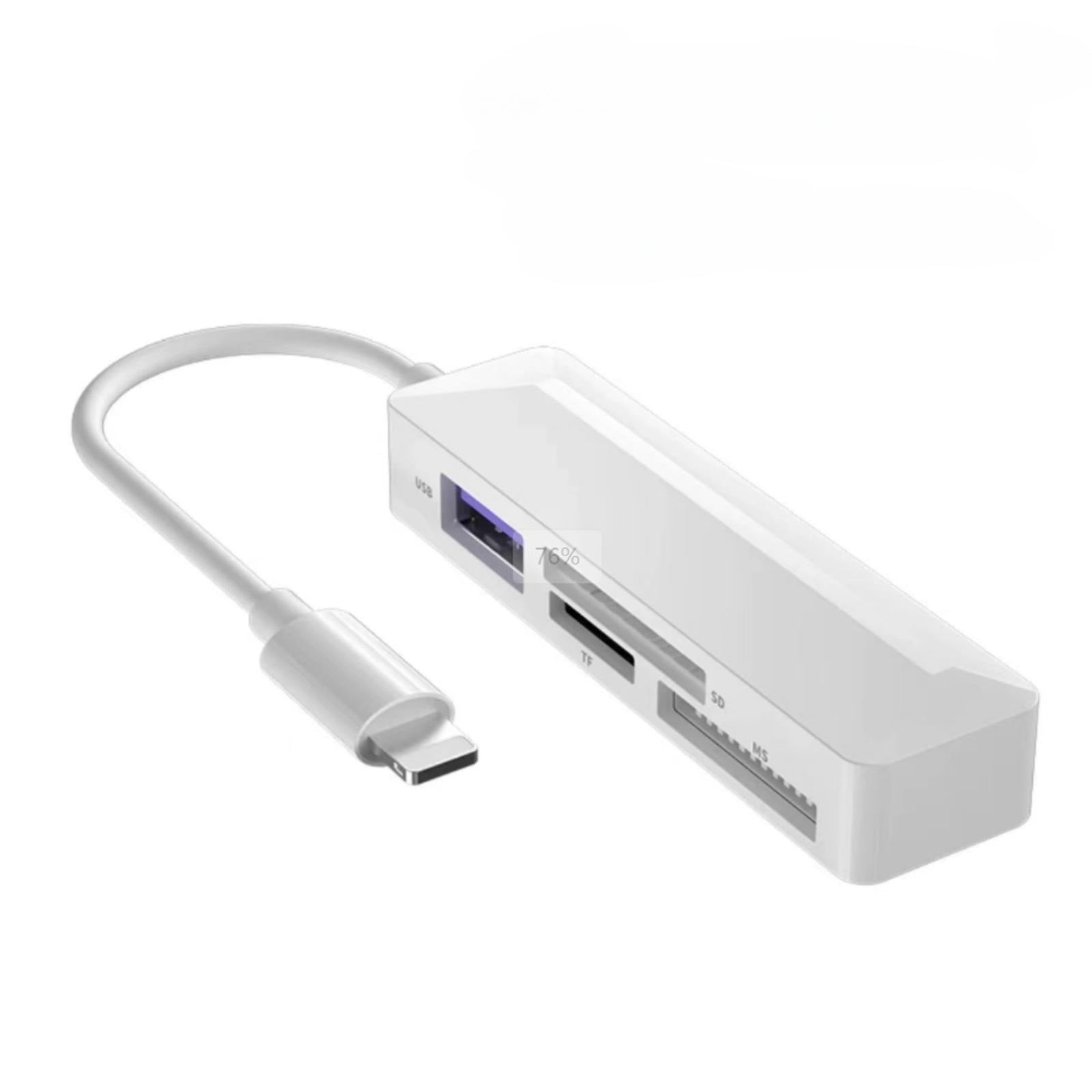 Lector De Tarjetas SD/MicroSD Triple Conector - Lighting, USB-C Y USB-A, Compatible Con IPhone, IPad, PC Y Mac