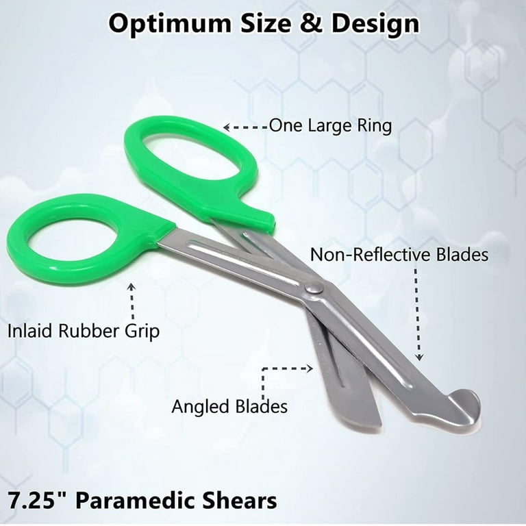 3 Green Utility Scissors EMT/EMS Shears Bandage Paramedic Nurse Supplies  7.25