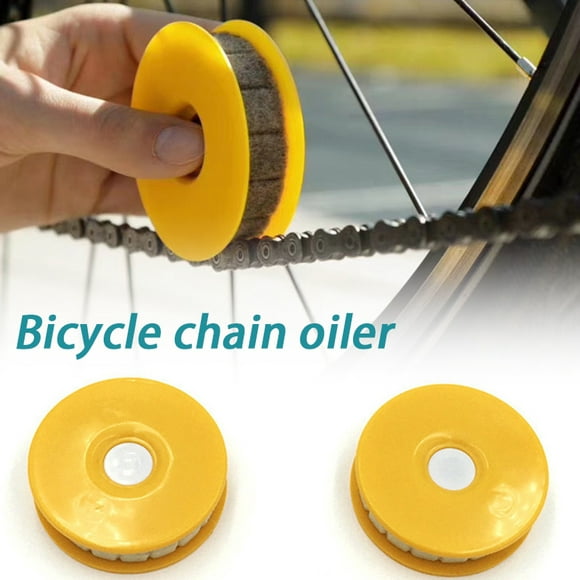 Bike Chain Oiler Lubricator Portable Cycling Gear Roller Bicycle Chain