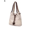 thumbnail image 3 of PULLIMORE Women Casual Canvas Handbags Hobo Printing Crossbody Shoulder Tote Bags Retro Messenger Bag (White), 3 of 10