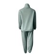 thumbnail image 2 of Casual Matching Two-piece Set, Zip Up Sweatshirt  & Solid Sweatpants Outfits, Women's Clothing, 2 of 6