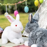 Lazada Stuffed Rabbit Pillow Girl Gifts Plush Bunny Toy Squishy Rabbit Toys Soft White 9.5