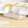 thumbnail image 2 of Toy Storage Organizer for Kids, Toy Storage Cabinet with Drawers, Boys and Girls Toy Shelf with Wheels, Toy Organizer Kids Bookshelf with Storage for Nursery, Playroom, Bedroom (White), 2 of 5