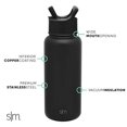 thumbnail image 2 of Simple Modern - Botella de agua con tapa de popote, aislamiento al aspiradora, botellas de termo de metal de acero inoxidable, reutilizable, a prueba de fugas, sin BPA, para gimnasio, viaj Simple Modern NA, 2 of 5
