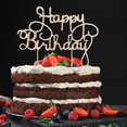 thumbnail image 2 of LINGTEER Happy Birthday Gold Rhinestone Cake Topper Perfect for Birthday Gift Keepsake Party Decorations Sign., 2 of 4