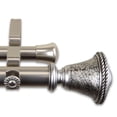 thumbnail image 2 of Urn 1" Double Curtain Rod 28-48 inch - Satin Nickel, 2 of 2