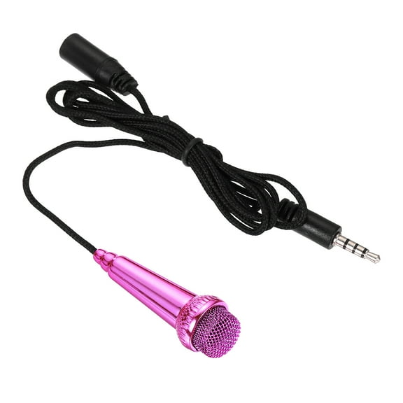 Mini Microphone Tiny Microphone Portable Microphone for Singing Rose Red