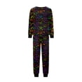 thumbnail image 5 of HTHLVMD Halloween Sleep Set, Long Sleeve Loungewear, Print Pjs, Halloween Multicolor Skull Pumpkin Allover Print Family Matching Pajamas Set, Long Sleeve Crew Neck 2 Piece Loungewear, L, 5 of 6