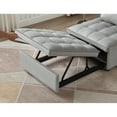 thumbnail image 6 of LUCKHAO 3 in 1 Convertible Sleeper Sofa Bed, Modern Velvet Pull-Out Sofa Bed with Adjustable Backrest, Folding Chaise Lounge for Adults, Ottoman Couch for Bedroom, Living Room, Office, 6 of 13