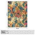 thumbnail image 4 of Retro 70s flannel blanket mushroom blanket, cute rural flower hippie retro abstract ultra soft blanket bed, living room sofa ultra soft high-end warm blanket Multiple sizes&nbsp;, 4 of 6