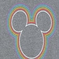 thumbnail image 3 of Mickey & Friends - Rainbow Outline Mickey Silhouette - Women's Short Sleeve Graphic T-Shirt, 3 of 5