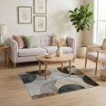 thumbnail image 3 of ODIKA Round Dining Abstract Circle Swirl Concentric Ring Table Fall Stain Resistant Low Profile for Dorm Room, Small Living Apartment, 3 of 7