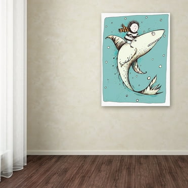 Trademark Fine Art "Fish Boy" Canvas Art by Carla Martell