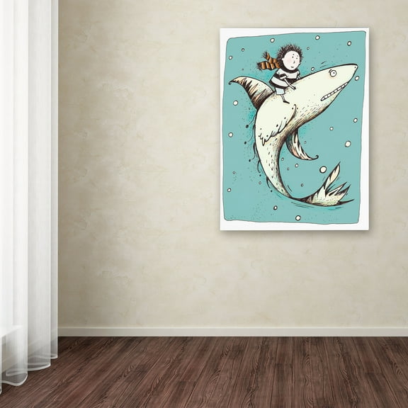 Trademark Fine Art "Fish Boy" Canvas Art by Carla Martell