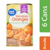 (6 pack) (6 Pack) Great Value Whole Mandarin Oranges in Light Syrup, 15 oz