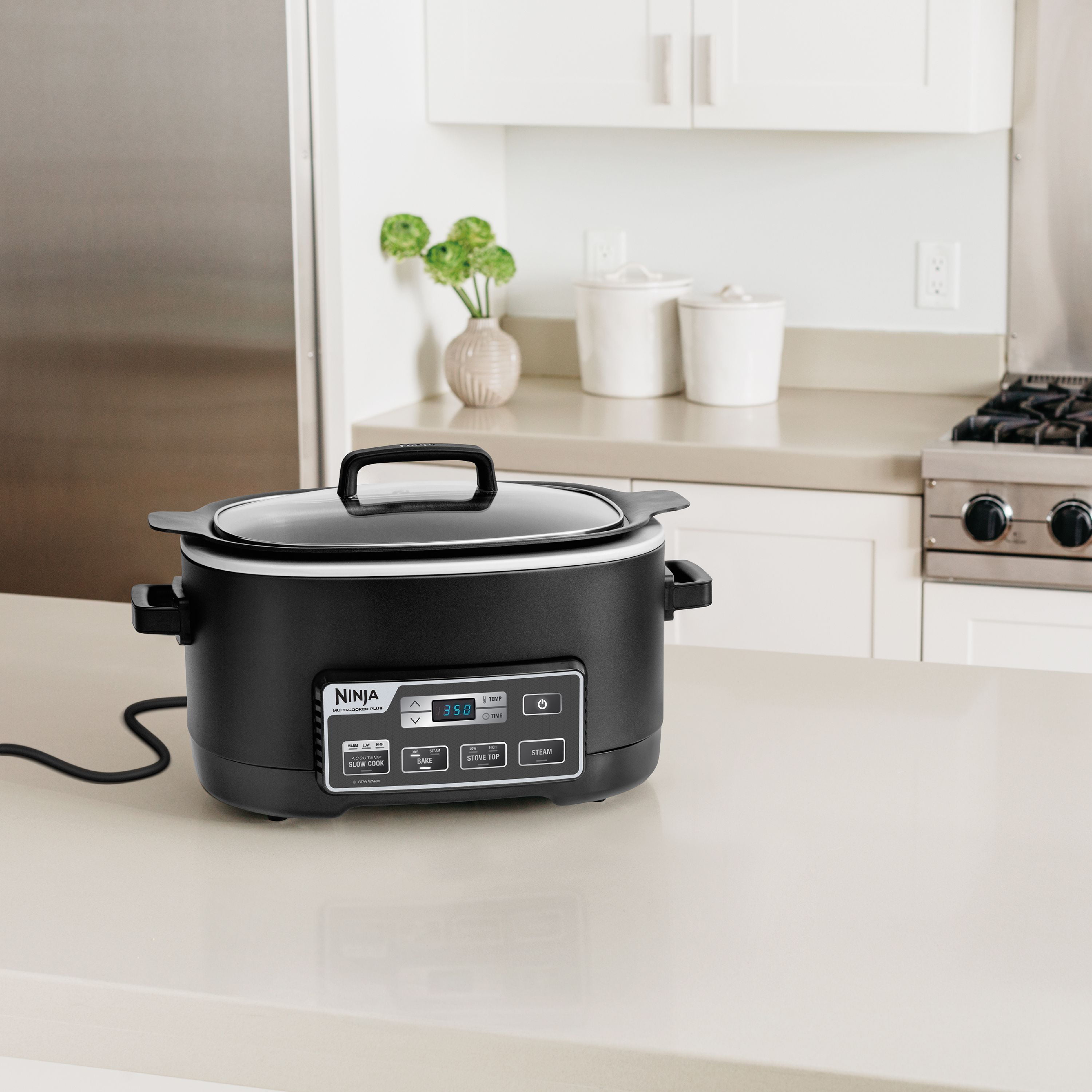 Ninja Multi-Cooker Plus (4 in 1) System - Slow Cooker, Stove Top, Oven and  Steamer (MC760) 