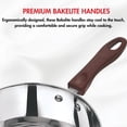 thumbnail image 7 of Stainless Steel Milkpan/Saucepan Set of 2-1 Litre and 1.6 Litre,Tea/Chai Pan,Riveted Sturdy Bakelite Handle,Induction and Gas Base, 7 of 7