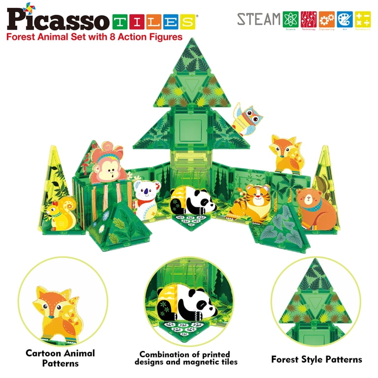 Lot De 10 Grands Sapins à Picots 4x4x6 - Vert Mousse (484) - Blocs De Construction Compatibles LEGO Pour Forêts & Paysages