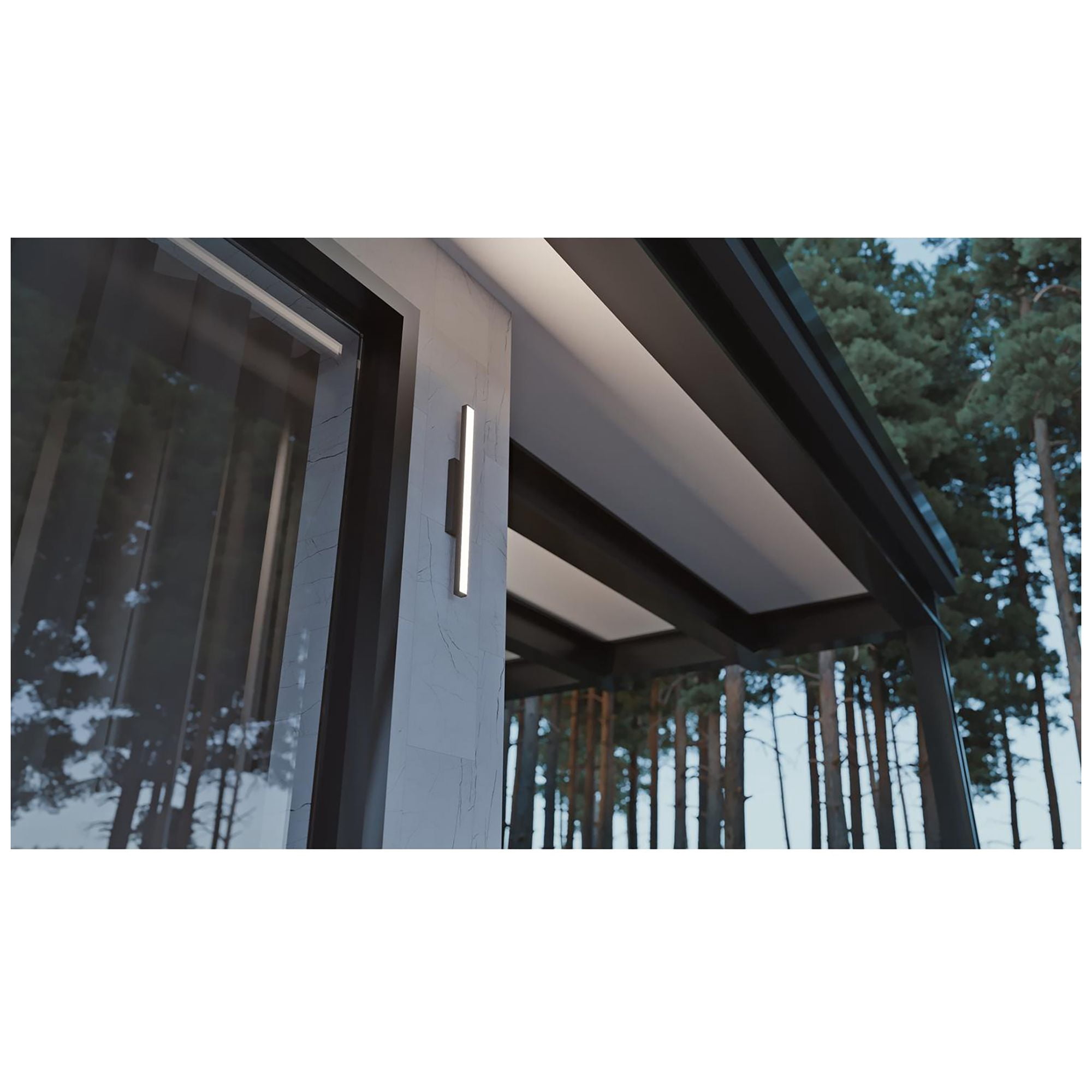 AFX Gale 36" High Modern Outdoor LED Wall Sconce in Black