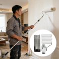 thumbnail image 1 of twisto 1 Pce Rouleau de Peinture Kit de Rouleau de Peinture Perche d'Extension Couvre-Cadre Brosse d'Application de Peinture Murale Acier Inoxydable Léger Complet Convient pour Maison Cuisine Salle de Bain 5 Segments, 1 of 8