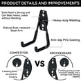 thumbnail image 3 of Kroyicegears Heavy Duty Garage Hooks - Storage Hooks for Hanging in Garage - Bike Hooks for Garage Ceiling - 40 lb, 3 of 7