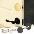 thumbnail image 6 of Uxcell Door Hole Cover Plate, (Black) Stainless Steel Deadbolt Cover Plate Door Knob Hole Filler Plates with 3.54" Connecting Screws, Suit for - 1" Holes/Door/Cabinet/Wall, 6 of 7