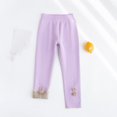 thumbnail image 2 of Odeerbi Toddler Girls Leggings Cotton Stretchy Tights Pants Toddler Kids Comfortable Leggings Great Softness Breathable Pants Toddler Clothes Purple, 2 of 4
