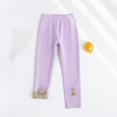 Toddler Baby Girls Leggings Cotton Leggings for Girls Tights Pants for Kids Full Length Toddler Warm Stretchy Pants Purple 7-8 Years