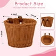 thumbnail image 3 of Kid's Bicycle Basket Streamers Set, Children's Bike Handlebar Wicker Basket Bike Streamers Bell and Stickers,Bicycle Decoration Accessories for Toddler Children Kids Girl, 3 of 7