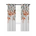 thumbnail image 7 of Vintage Leaves Blackout Curtains for Bedroom, Summer Botanical Pastoral Watercolor Thermal Insulated Kitchen Drapes with Grommets, Light Blocking Window Treatment, 2 Panels 52" x 54", 7 of 7