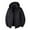 Black, variant on WTOBBY Men's Color-Block Hooded Work Jacket, Waterproof and Windproof Down Coat with Zippered Pockets for Outdoor Activities and Everyday Wear,Black L
