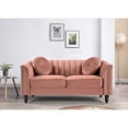 thumbnail image 2 of US PRIDE FURNITURE Hills Tufted Back Nailhead 61.4'' Loveseat-Rose, 2 of 4