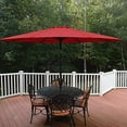 thumbnail image 2 of Simple Deluxe 9ft Outdoor Market Table Patio Umbrella with Button Tilt, Crank and 8 Sturdy Ribs for Garden, Deck, Lawn, Backyard & Pool, Red, 2 of 6
