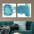 thumbnail image 2 of wall26 - 2 Panel Square Canvas Wall Art - Abstract Blue Ink Splash - Giclee Print Gallery Wrap Modern Home Art Ready to Hang - 16"x16" x 2 Panels, 2 of 4