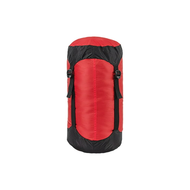 Eigraketly Bolsa de compresión con cordón de nailon, bolsa de material de viaje, almacenamiento al aire libre, equipo de ahorro de espacio, Ropa Deportiva, Zapatos Rojo/M
