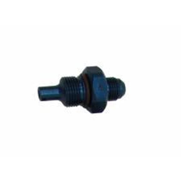 KRC Power Steering KRC 25304000 Straight 6 AN Male to 18 mm x 1.5 Male O-Ring Aluminum Adapter Fitting, Blue Anodize