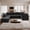 Black, variant on Ovios Oversized Modular Sectional Sofa Couch 130.7 Inch 7 Seater U Shaped Sofa with Ottoman Modern Deep Seat Cloud Corduroy Couches for Living Room,Office, Grey