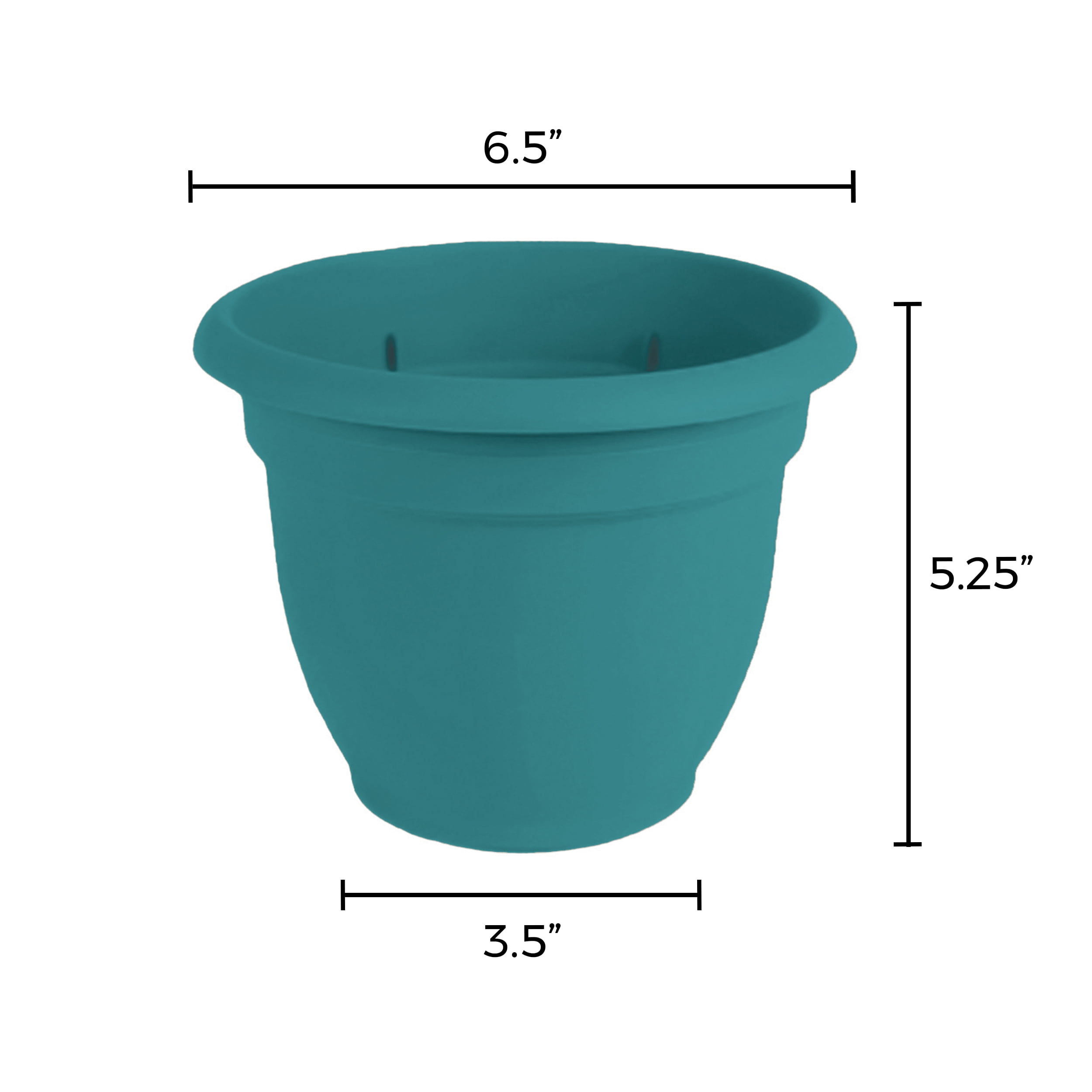 Bloem Ariana Self Watering Plastic Planter 6" Bermuda Teal Green