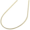 thumbnail image 3 of 10K Yellow Gold Solid Diamond Cut Franco Box Chain 1.50mm Necklace 24 Inch, 3 of 6