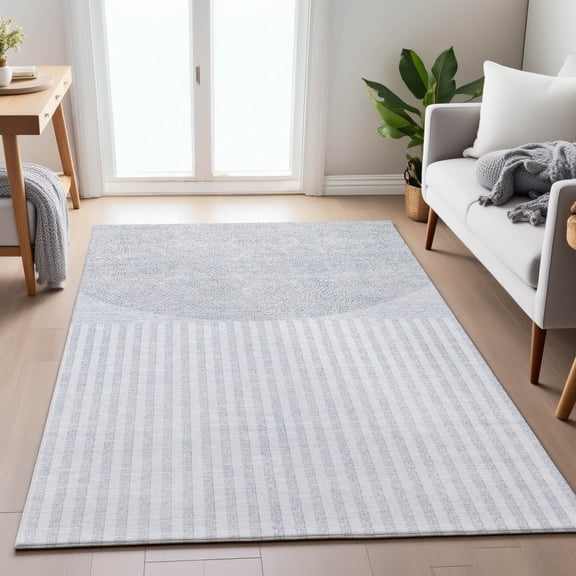 Addison Rugs Chantille Indoor/Outdoor Transitional Geometric Blue Machine Washable Rectangle Rug, 10' x 14'