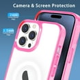 thumbnail image 6 of Case Compatible with iPhone 15 Pro Max Case, Compatible with MagSafe Wireless Charging, Transparent Anti-Scratch Back Shockproof Protective Slim Thin Phone Case Cover, Translucent Pink, 6 of 16